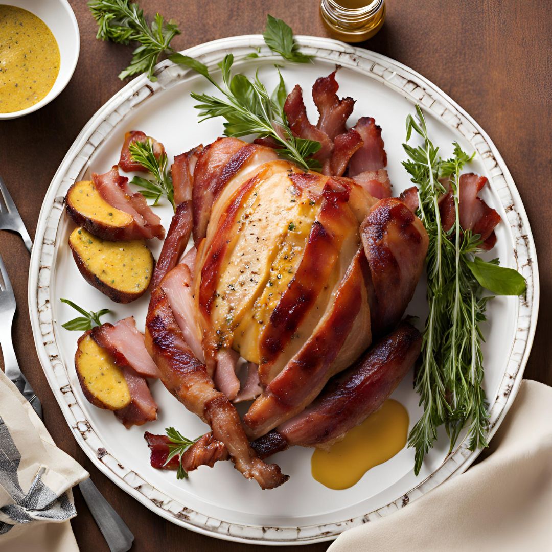 Bacon-Wrapped Turkey with Honey Mustard