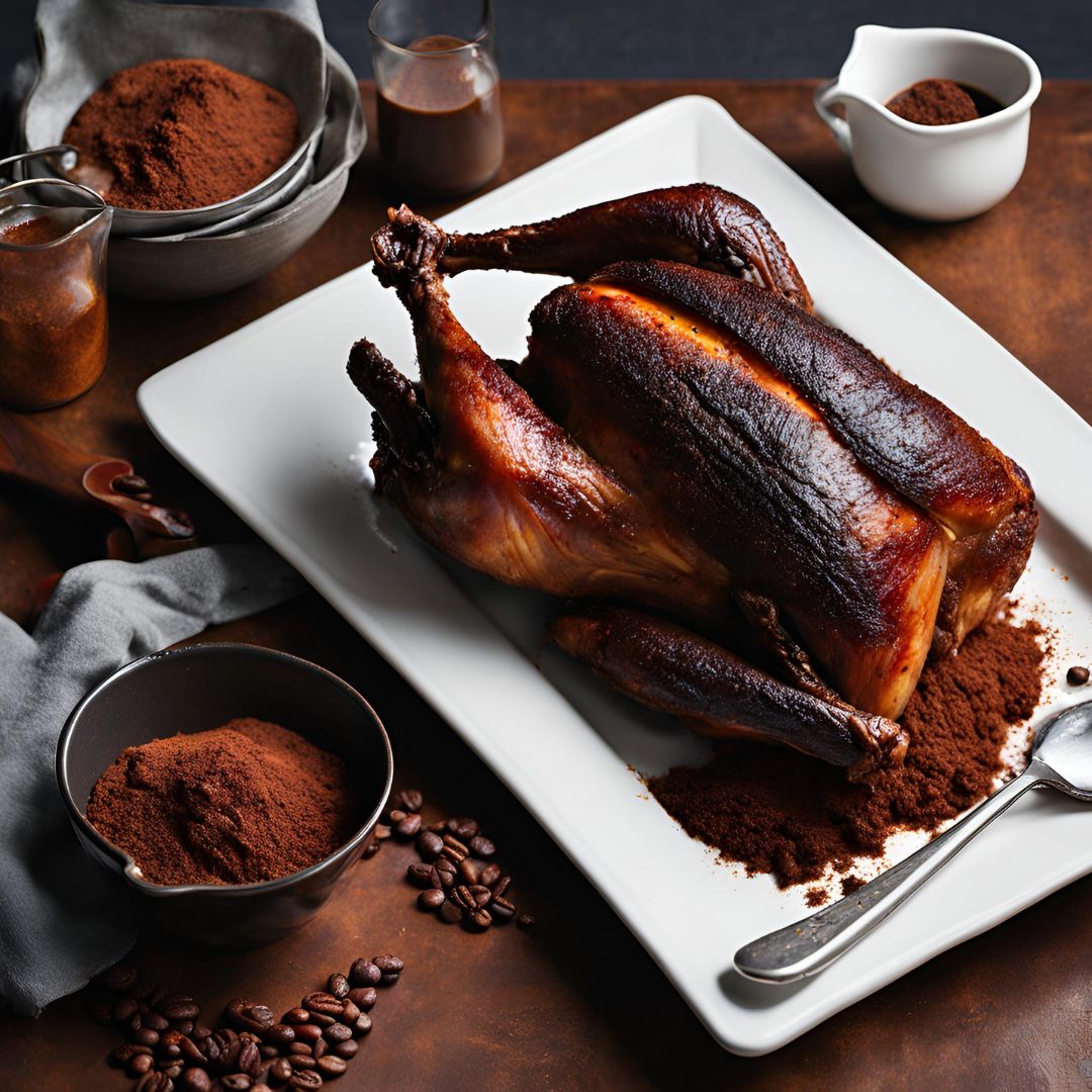 Coffee-Rubbed Turkey with Cocoa Powder and Chili