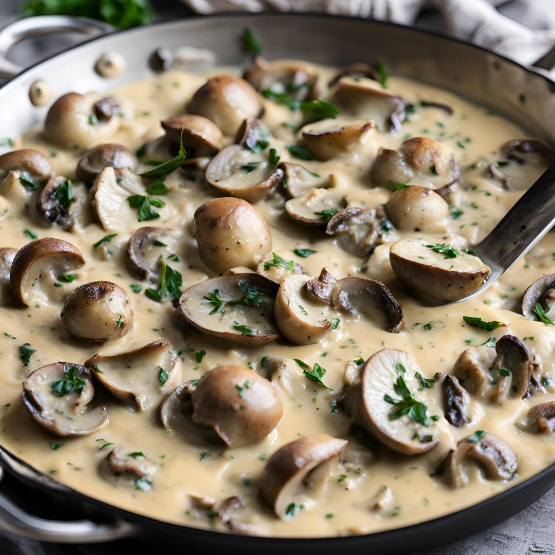 Creamy Garlic Butter Tuscan Mushrooms