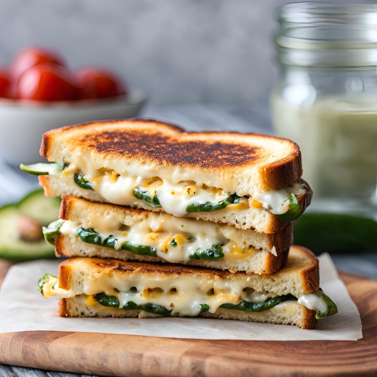 Jalapeno Popper Grilled Cheese Sandwiches